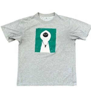 Montbell Wickron Shiroi Yamaotoko Graphic T-Shirt Gray Size Large